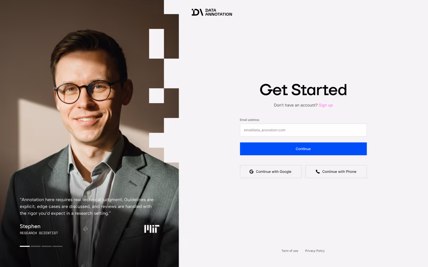 Contributor sign-in experience